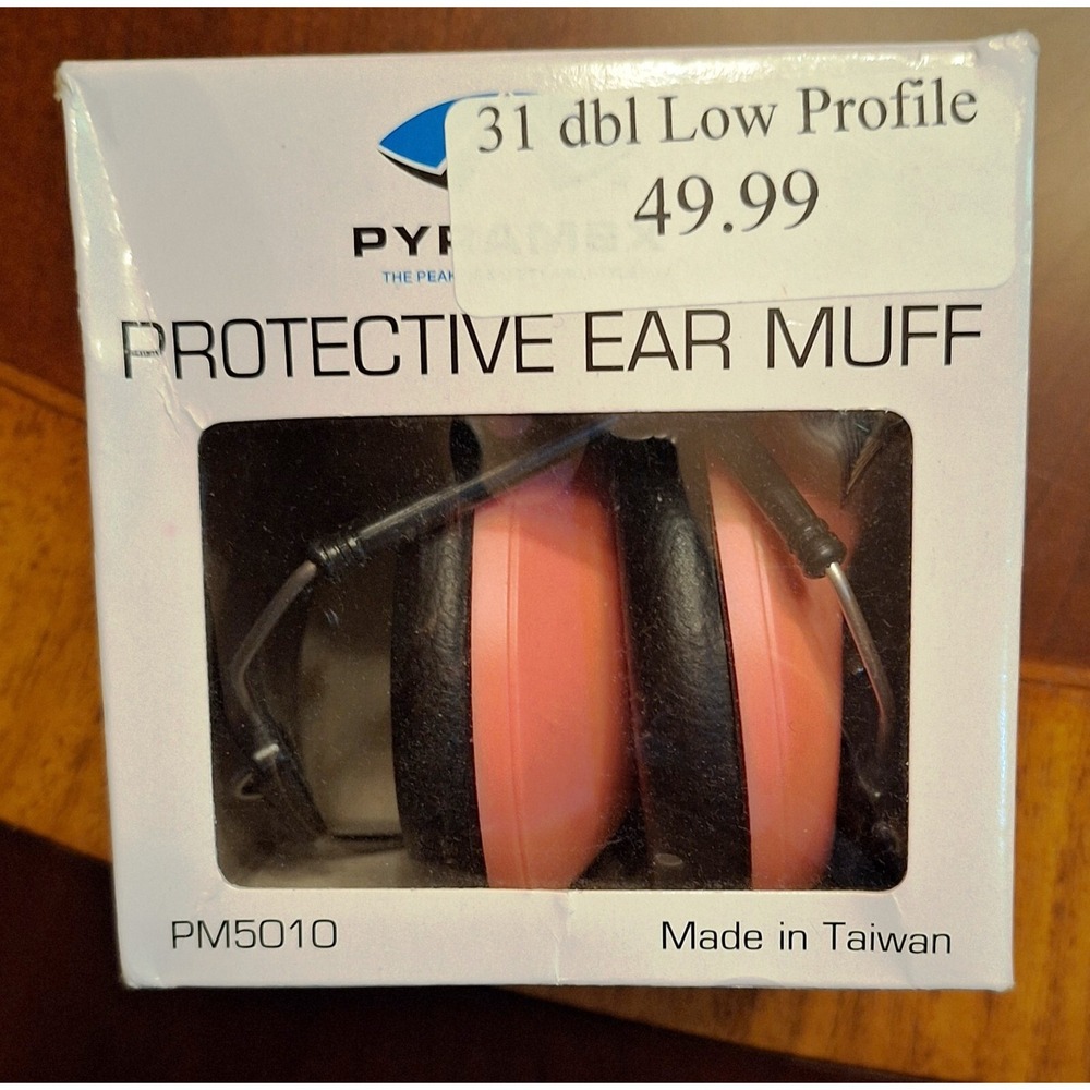 Pink EARMUFF Low Profile NRR 31db PM5010 Exceeds ANSI S3.19 Requirements